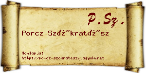 Porcz Szókratész névjegykártya